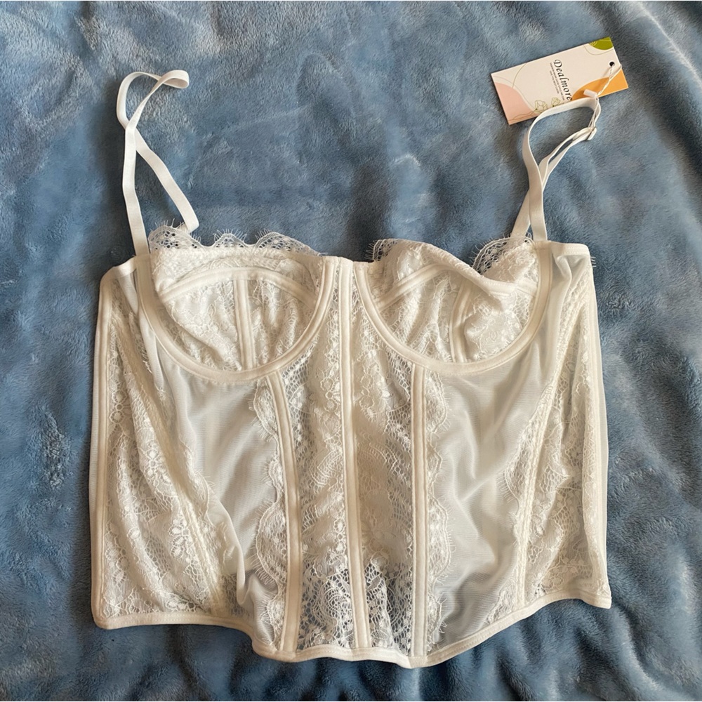 white corset top